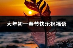 大年初一春节快乐祝福语(优选26句)