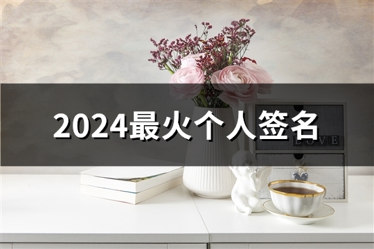 2024最火个人签名(精选46句)